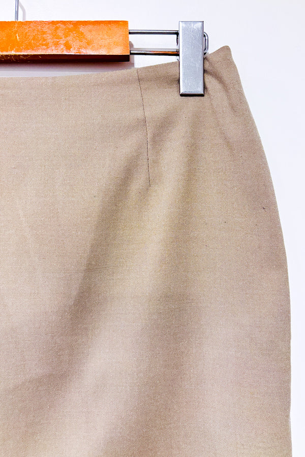 Jupe droite beige classique seconde main - Tristan- La Penderie du Paradis