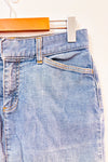 Jupe en jeans bleue Hip-Hugger extensible seconde main - GAP- La Penderie du Paradis