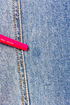 Jupe maxi en denim fendue à taille haute* seconde main - Buffalo David Bitton- La Penderie du Paradis