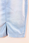 Jupe droite en denim bleu pâle délavé seconde main - RW&CO.- La Penderie du Paradis