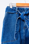 Mini-jupe en denim bleu à ceinture nouée* seconde main - Billabong- La Penderie du Paradis