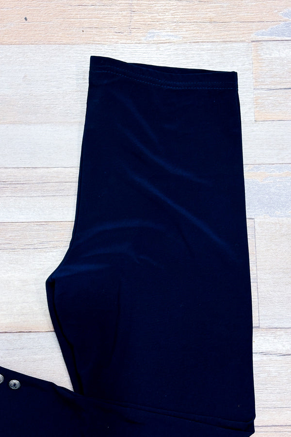 Legging marine extensible (s) seconde main - Gitane- La Penderie du Paradis