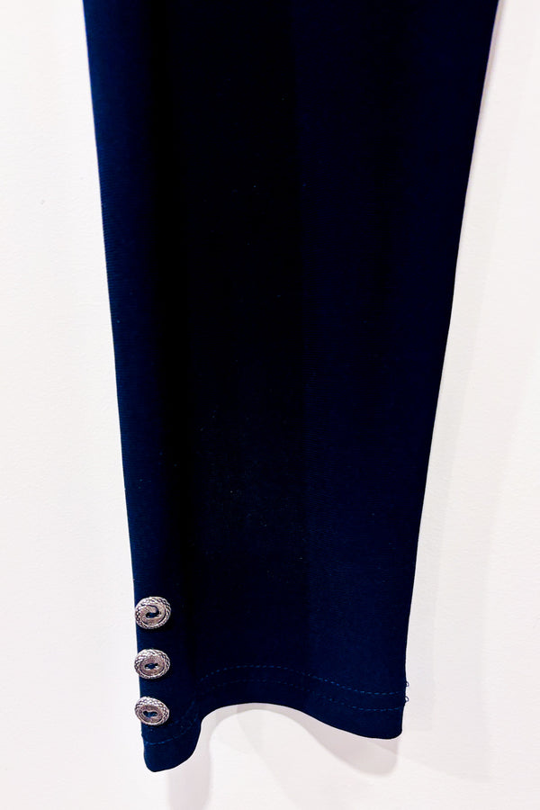 Legging marine extensible (s) seconde main - Gitane- La Penderie du Paradis