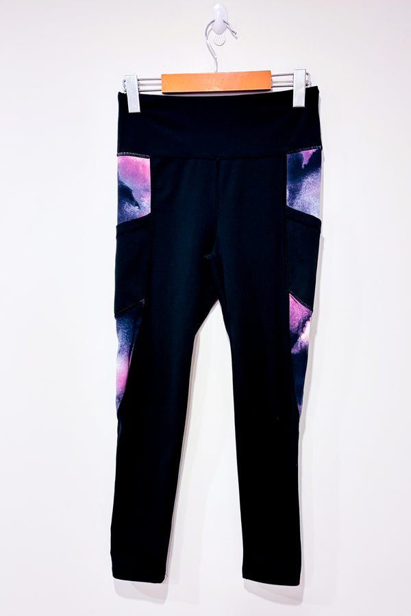 Legging noir et mauve avec poches seconde main - Ardene- La Penderie du Paradis