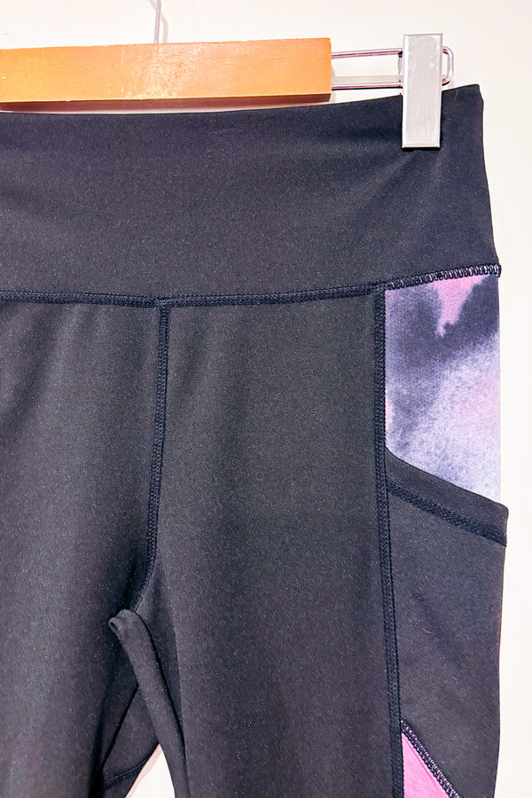 Legging noir et mauve avec poches seconde main - Ardene- La Penderie du Paradis