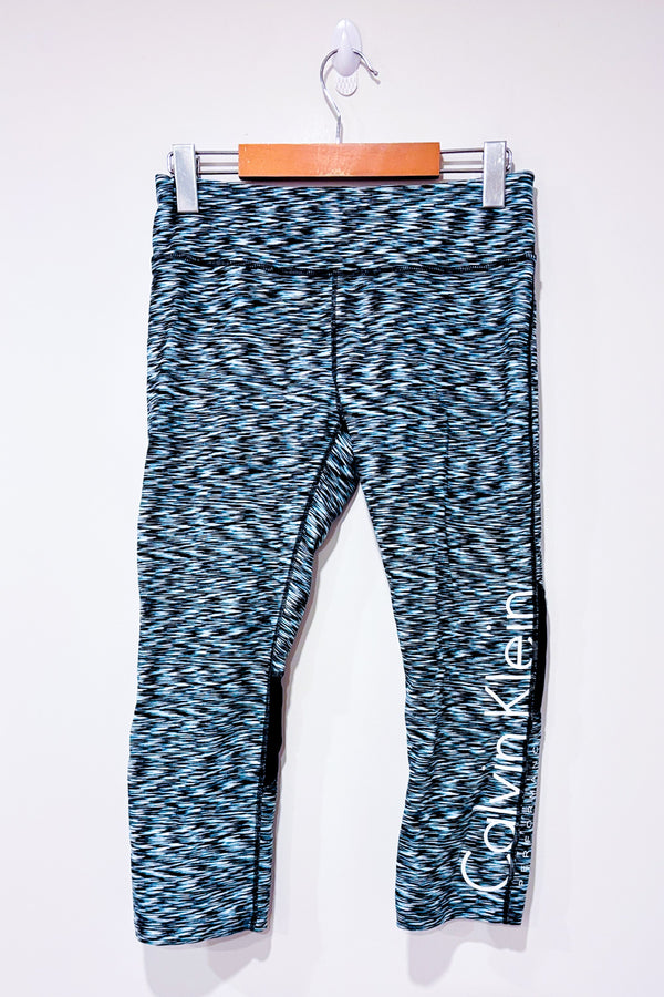 Legging 3/4 bleu à motifs* seconde main - Calvin Klein- La Penderie du Paradis