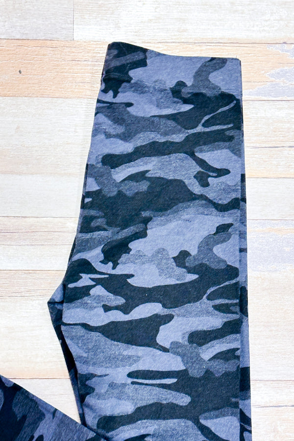 Legging gris et noir motif camouflage seconde main - George- La Penderie du Paradis