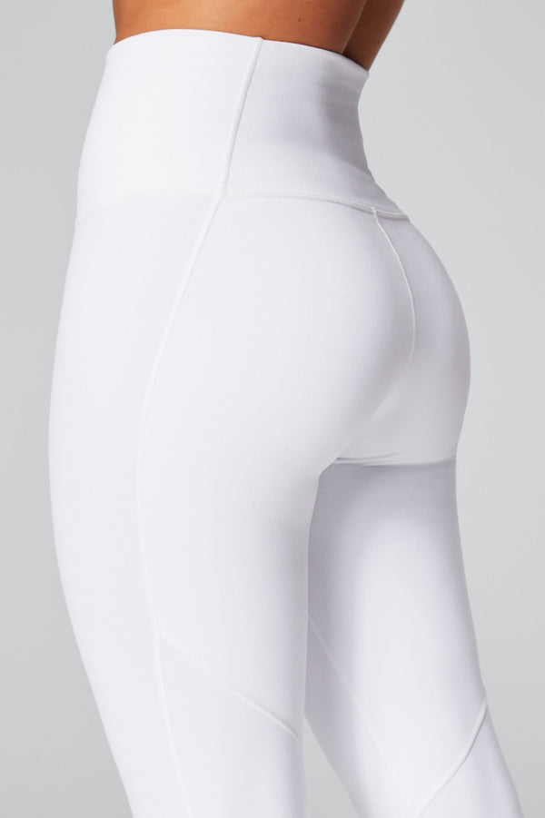 Legging blanc Define PowerHold 7/8 à taille haute seconde main - Fabletics- La Penderie du Paradis