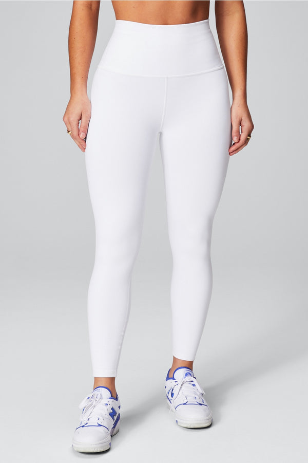 Legging blanc Define PowerHold 7/8 à taille haute seconde main - Fabletics- La Penderie du Paradis