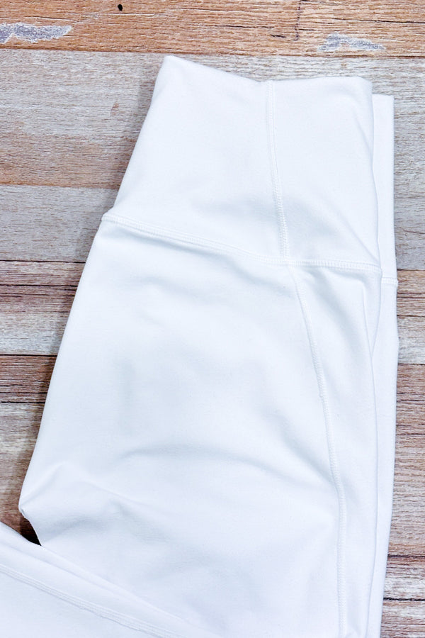 Legging blanc Define PowerHold 7/8 à taille haute seconde main - Fabletics- La Penderie du Paradis