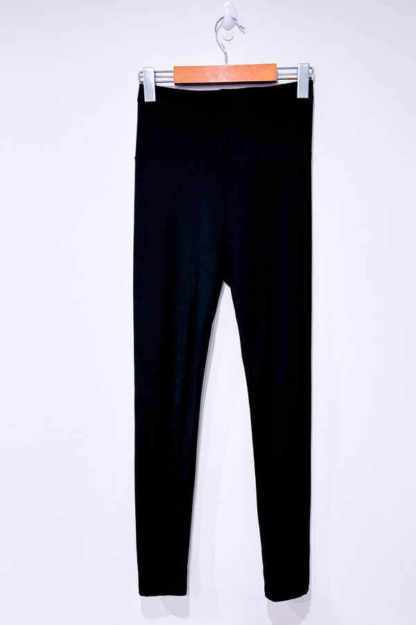 Legging noir côtelé à taille haute seconde main - SHEIN- La Penderie du Paradis