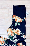 Legging Carole noir fleuri* seconde main - Fait par une maman- La Penderie du Paradis