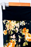Legging Carole noir fleuri* seconde main - Fait par une maman- La Penderie du Paradis