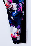 Legging noir fleuri seconde main - Reitmans- La Penderie du Paradis