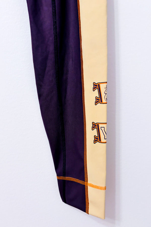 Legging sport mauve et beige color block* seconde main - Puma- La Penderie du Paradis