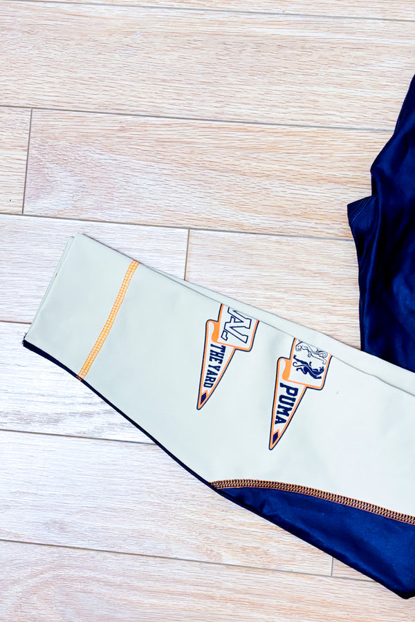 Legging sport mauve et beige color block* seconde main - Puma- La Penderie du Paradis