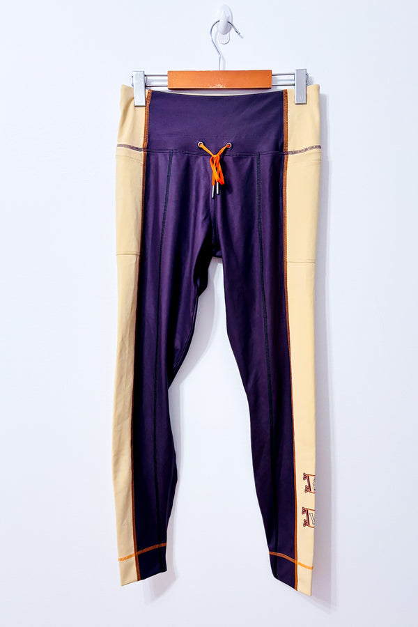 Legging sport mauve et beige color block* seconde main - Puma- La Penderie du Paradis