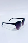 Lunettes de soleil rondes noires style rétro verres teintés violet seconde main - kstudio- La Penderie du Paradis