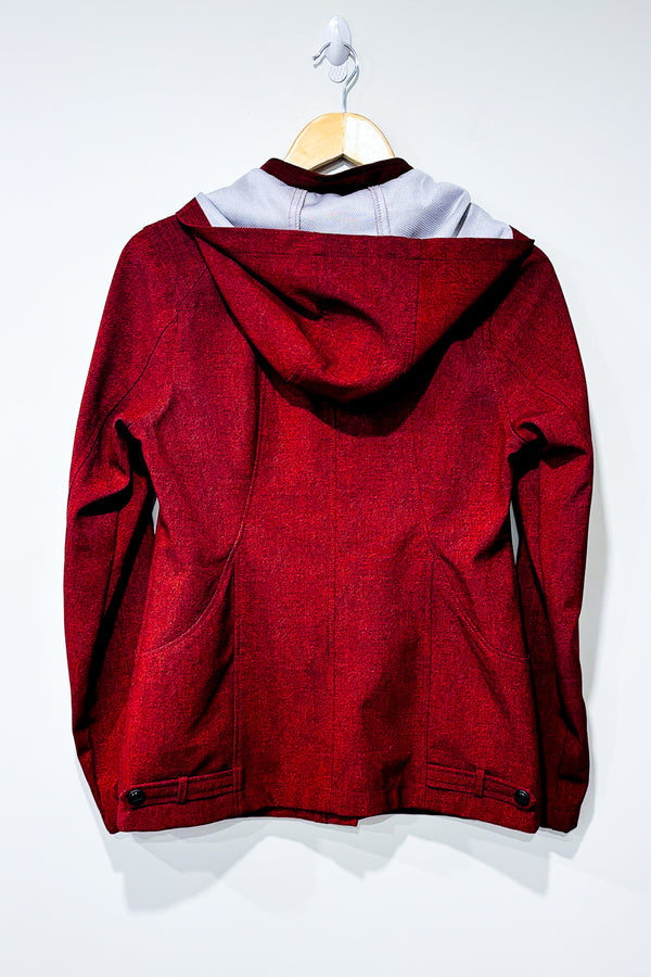 Manteau imperméable rouge chamoiré (m) seconde main Point Zero 