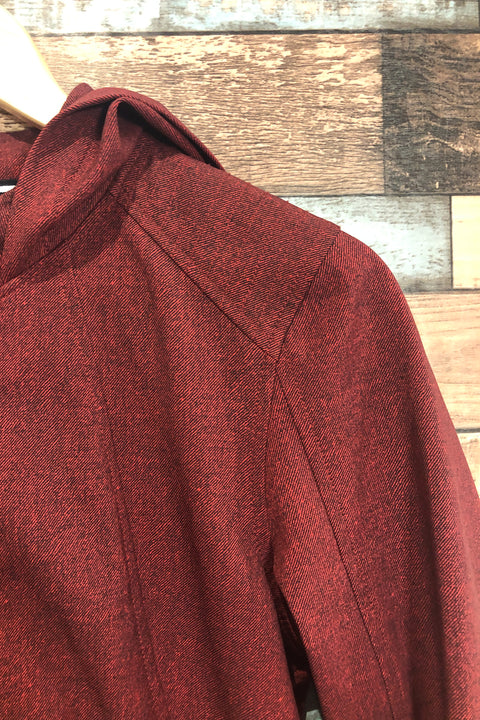 Manteau imperméable rouge chamoiré (m) seconde main Point Zero   