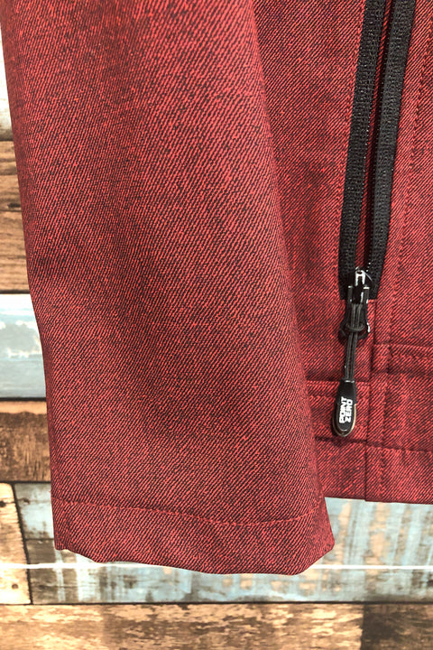 Manteau imperméable rouge chamoiré (m) seconde main Point Zero   