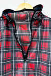 Manteau imperméable rouge à carreaux (m) seconde main Moose Knuckles 