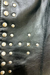 Manteau en cuir noir avec studs (m) -- La Penderie du Paradis ?