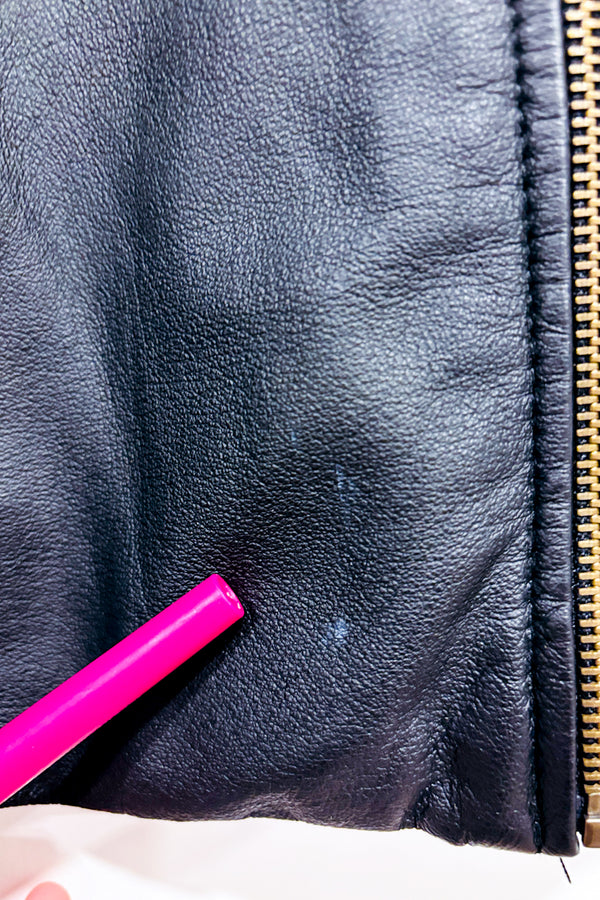 Manteau noir en cuir véritable (m)-Atmosphère-La Penderie du Paradis 🕊