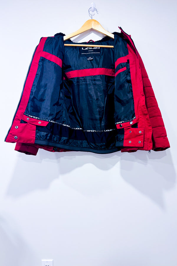 Manteau puffer rouge (s)* seconde main - Liquid- La Penderie du Paradis
