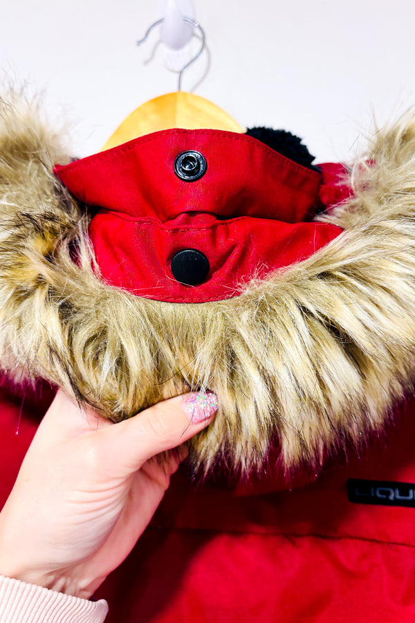 Manteau puffer rouge (s)* seconde main - Liquid- La Penderie du Paradis