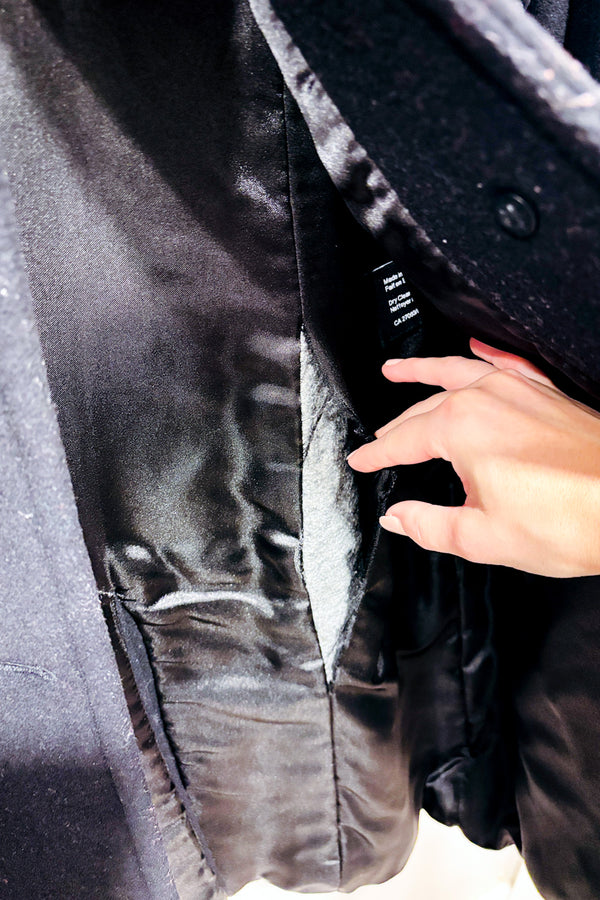 Manteau noir en laine* seconde main - Manteau Manteau- La Penderie du Paradis