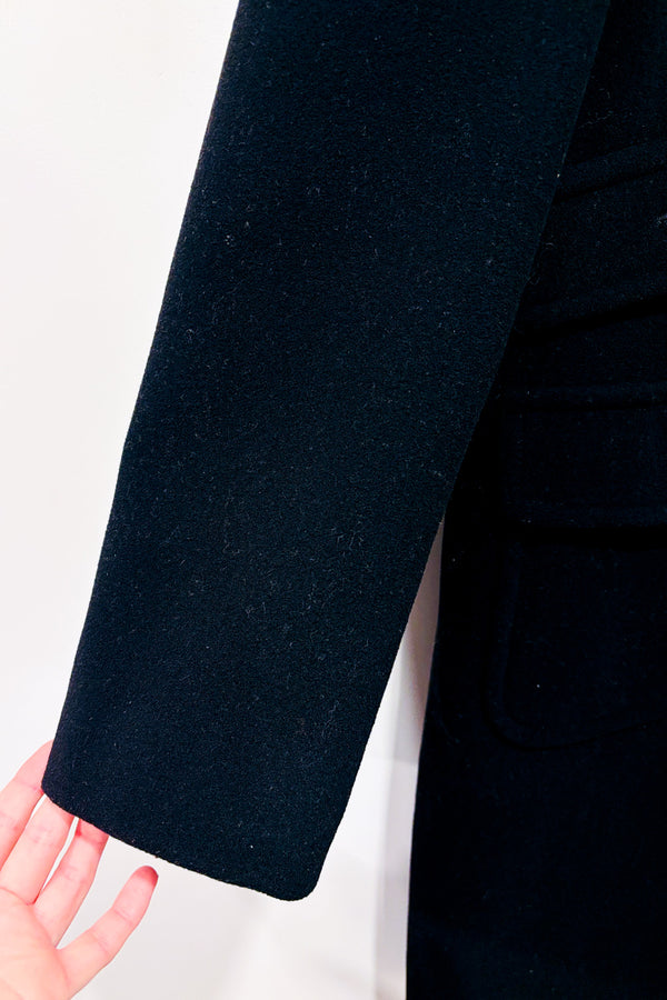 Manteau noir en laine* seconde main - Manteau Manteau- La Penderie du Paradis