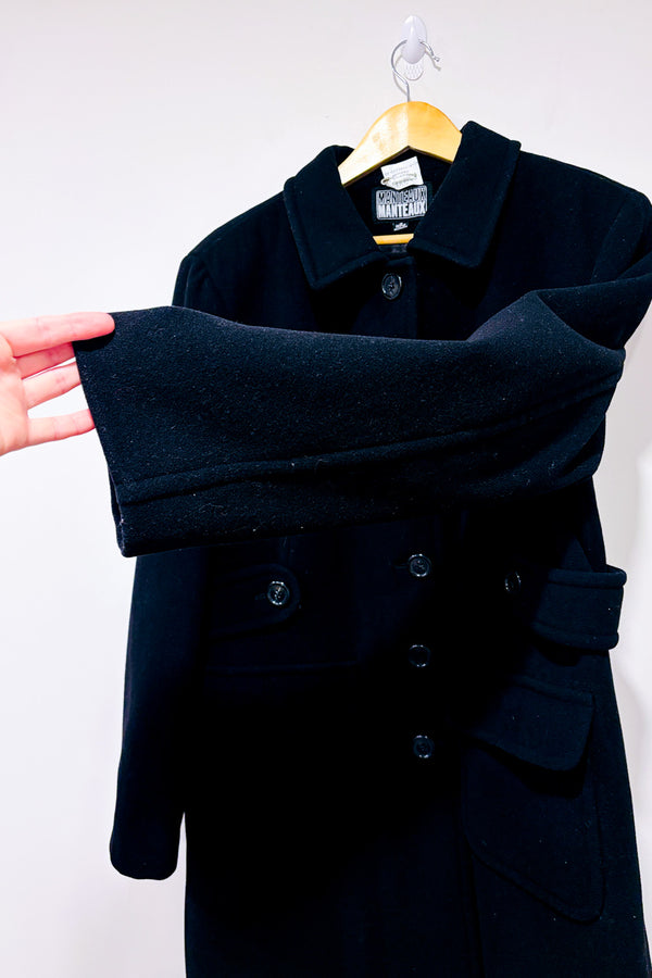 Manteau noir en laine* seconde main - Manteau Manteau- La Penderie du Paradis