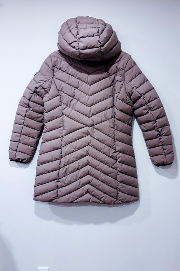 Manteau matelassé puffer chameau* seconde main - DKNY- La Penderie du Paradis