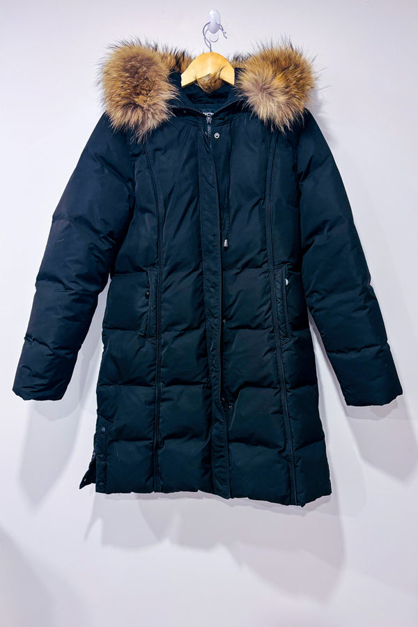 Manteau d'hiver noir puffer rembourré en duvet* seconde main - Flash Geo- La Penderie du Paradis