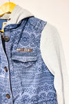 Manteau bleu en jeans et coton ouaté seconde main - Triple Five Soul- La Penderie du Paradis