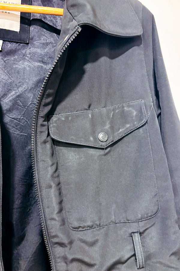 Manteau trench noir style cargo seconde main - Andrew Marc- La Penderie du Paradis