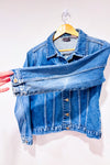 Manteau vintage bleu en jeans seconde main - Nevada- La Penderie du Paradis