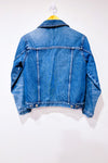 Manteau vintage bleu en jeans seconde main - Nevada- La Penderie du Paradis