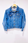 Manteau vintage bleu en jeans seconde main - Nevada- La Penderie du Paradis