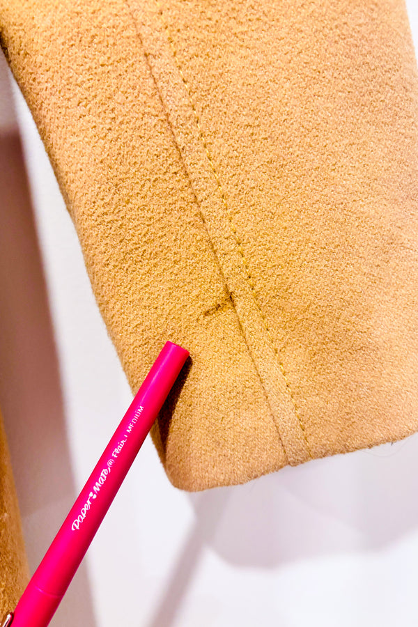 Manteau trench beige en laine seconde main - Old Navy- La Penderie du Paradis