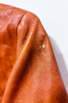 Veste en cuir véritable taupe à zip* seconde main - Vera Pelle- La Penderie du Paradis