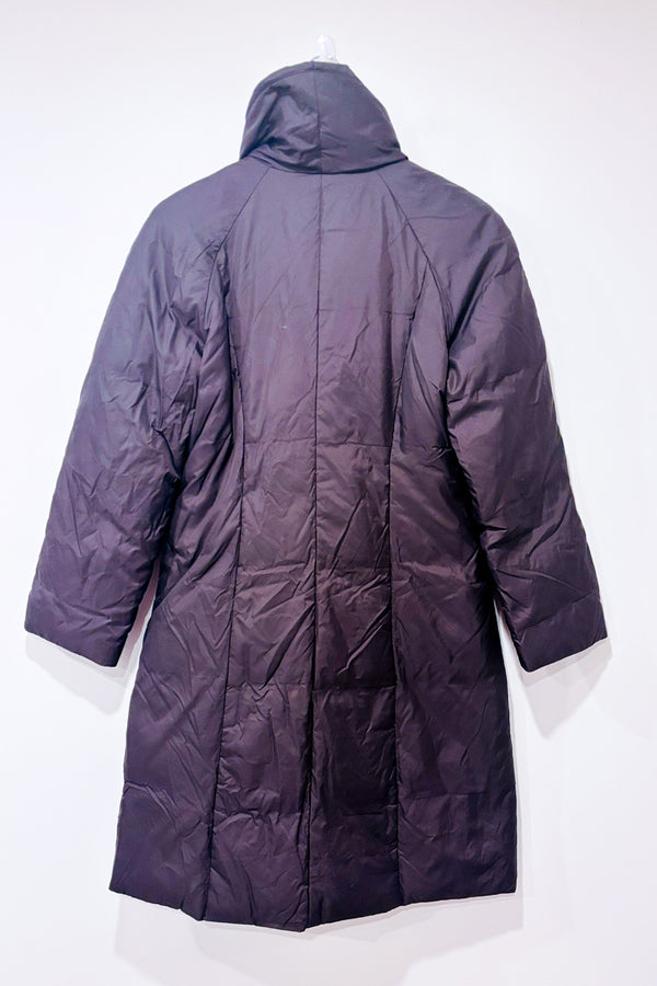Manteau en duvet brun chocolat col enveloppant* seconde main - Cole Haan- La Penderie du Paradis