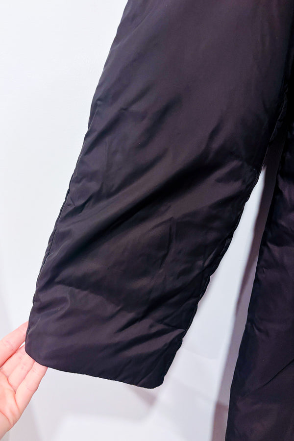 Manteau en duvet brun chocolat col enveloppant* seconde main - Cole Haan- La Penderie du Paradis