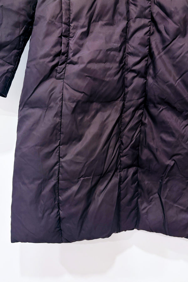 Manteau en duvet brun chocolat col enveloppant* seconde main - Cole Haan- La Penderie du Paradis