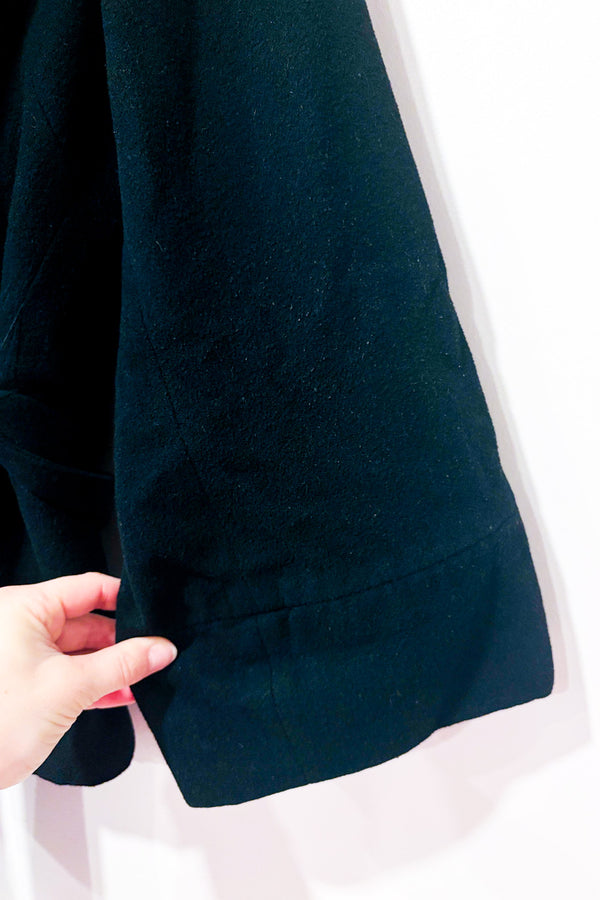 Manteau noir en laine à nouer* seconde main - Bedo- La Penderie du Paradis