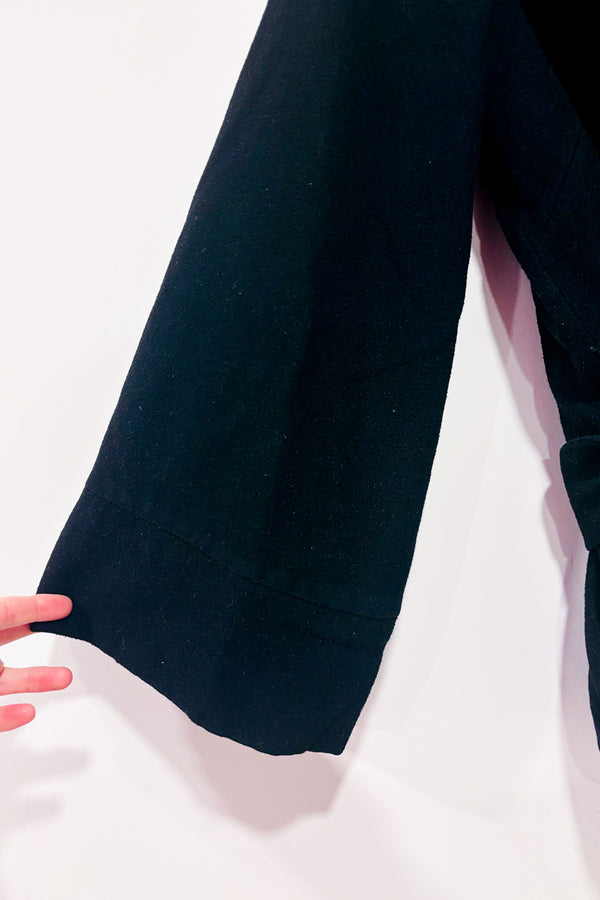 Manteau noir en laine à nouer* seconde main - Bedo- La Penderie du Paradis