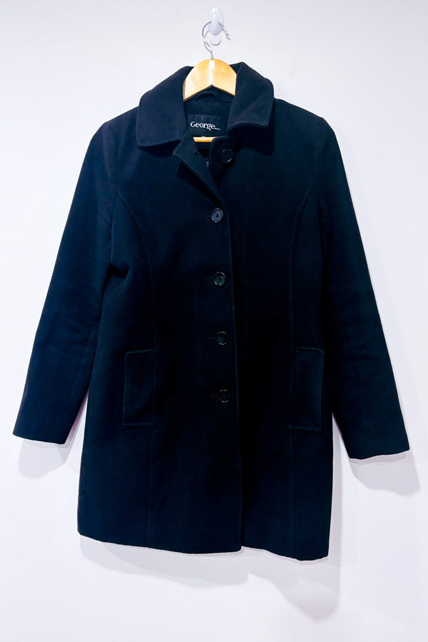 Manteau trench noir classique seconde main - George- La Penderie du Paradis