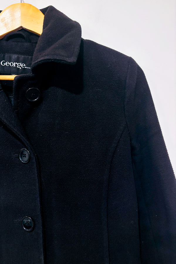 Manteau trench noir classique seconde main - George- La Penderie du Paradis