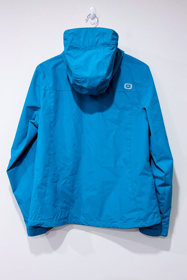 Manteau imperméable turquoise à capuchon seconde main - Outbound- La Penderie du Paradis